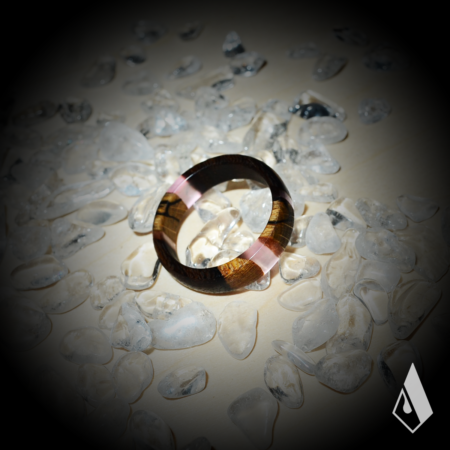 Bague en Ziricote et Hêtre Echauffé