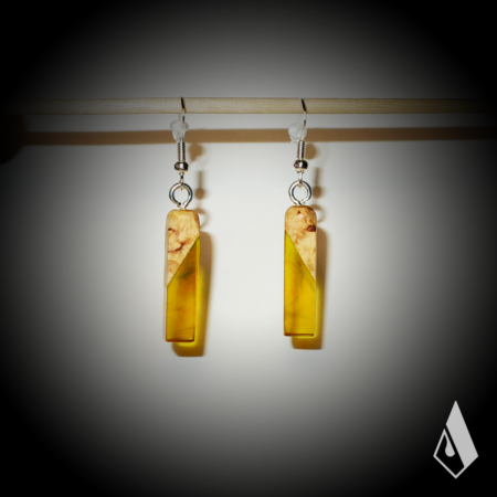 Boucle d'Oreilles en Bouleau de Carélie