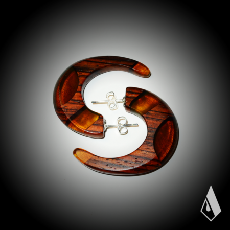 Boucle d'Oreilles en Cocobolo