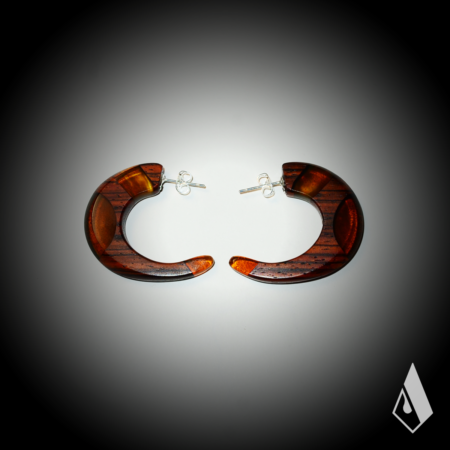 Boucle d'Oreilles en Cocobolo – Image 3