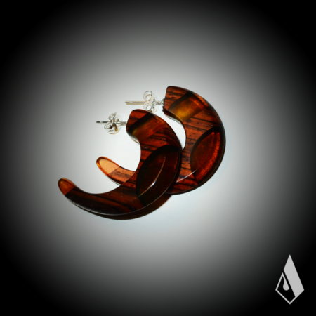 Boucle d'Oreilles en Cocobolo – Image 2