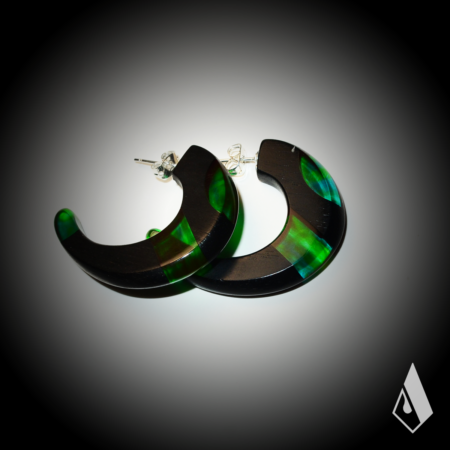 Boucle d'Oreilles en Bois d'Ebéne – Image 2
