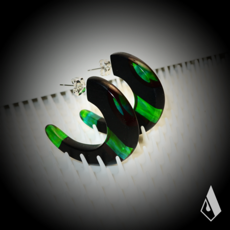 Boucle d'Oreilles en Bois d'Ebéne – Image 4