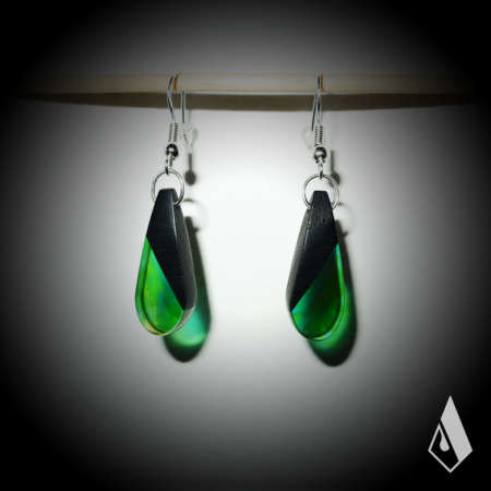 Boucle d'Oreilles en Bois d'Ebéne