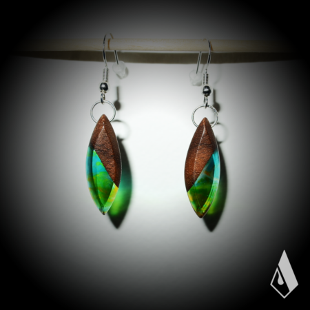 Boucle d'Oreilles en Noyer