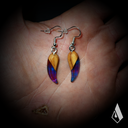 Boucles d'Oreilles en Olivier – Image 3
